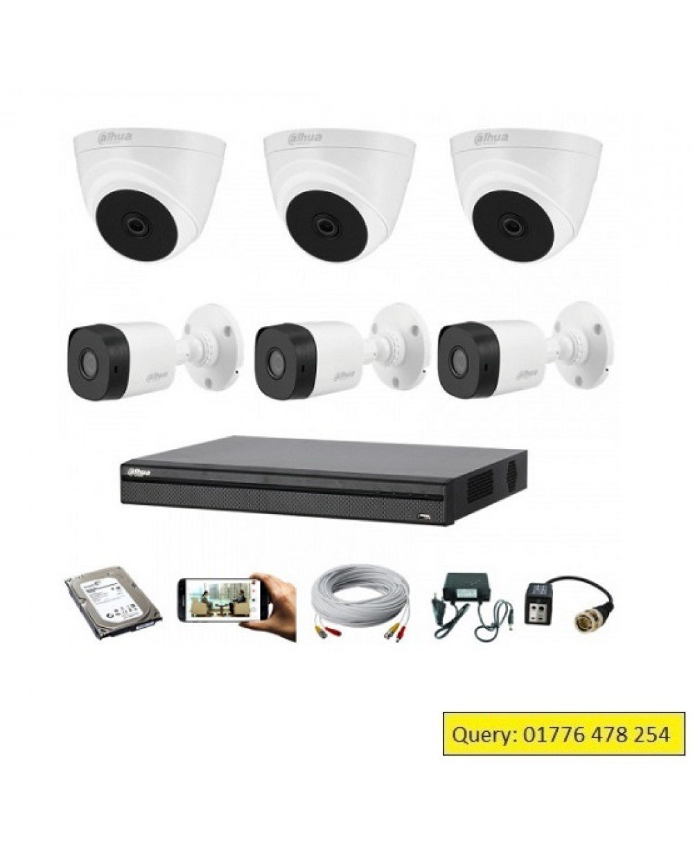 CCTV Package 6-Pcs Camera