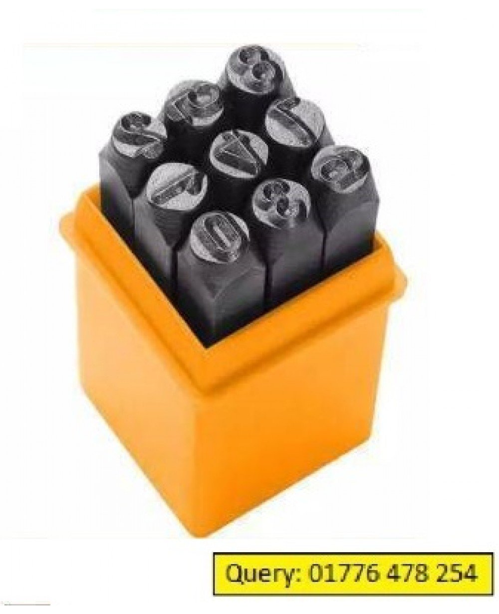 TOLSEN Steel Number Punch Stamp Set 9pcs