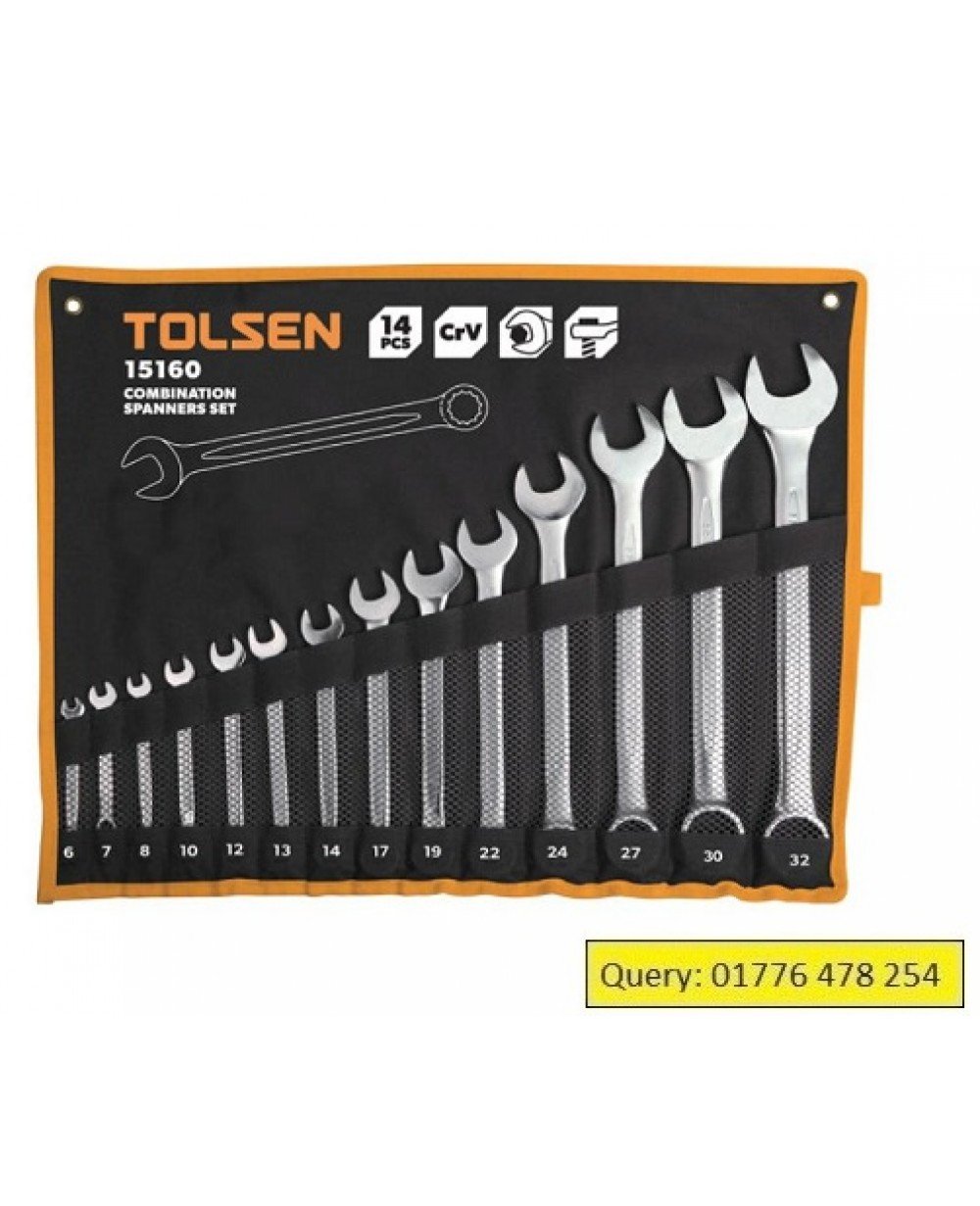 TOLSEN Combination Spanner Set 14pcs