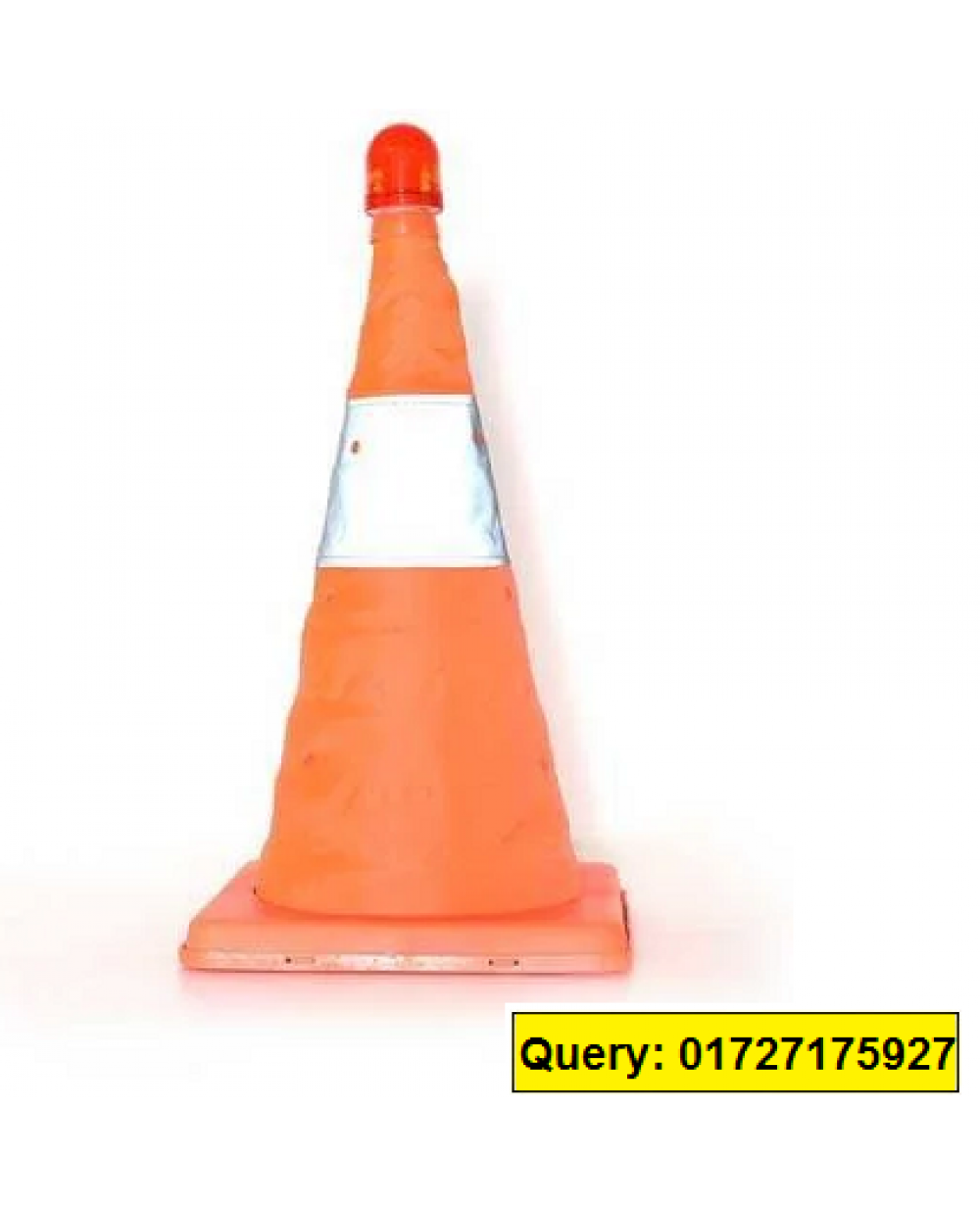 Traffic Cone with LED Flashing Light