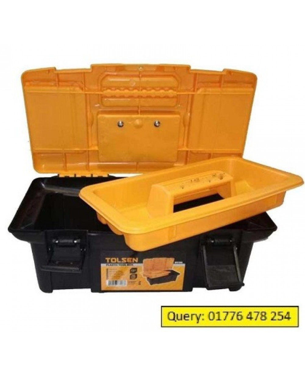 TOLSEN Heavy Duty Plastic Tool Box (340x180x130mm)
