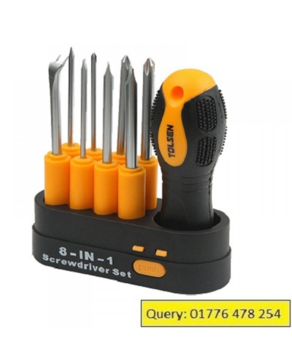 Tolsen Interchangeable Screw Driver Set 8 in 1
