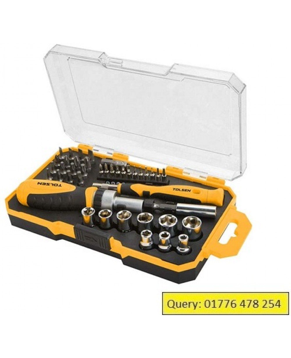 TOLSEN Bits & Ratchet Socket Set 42pcs