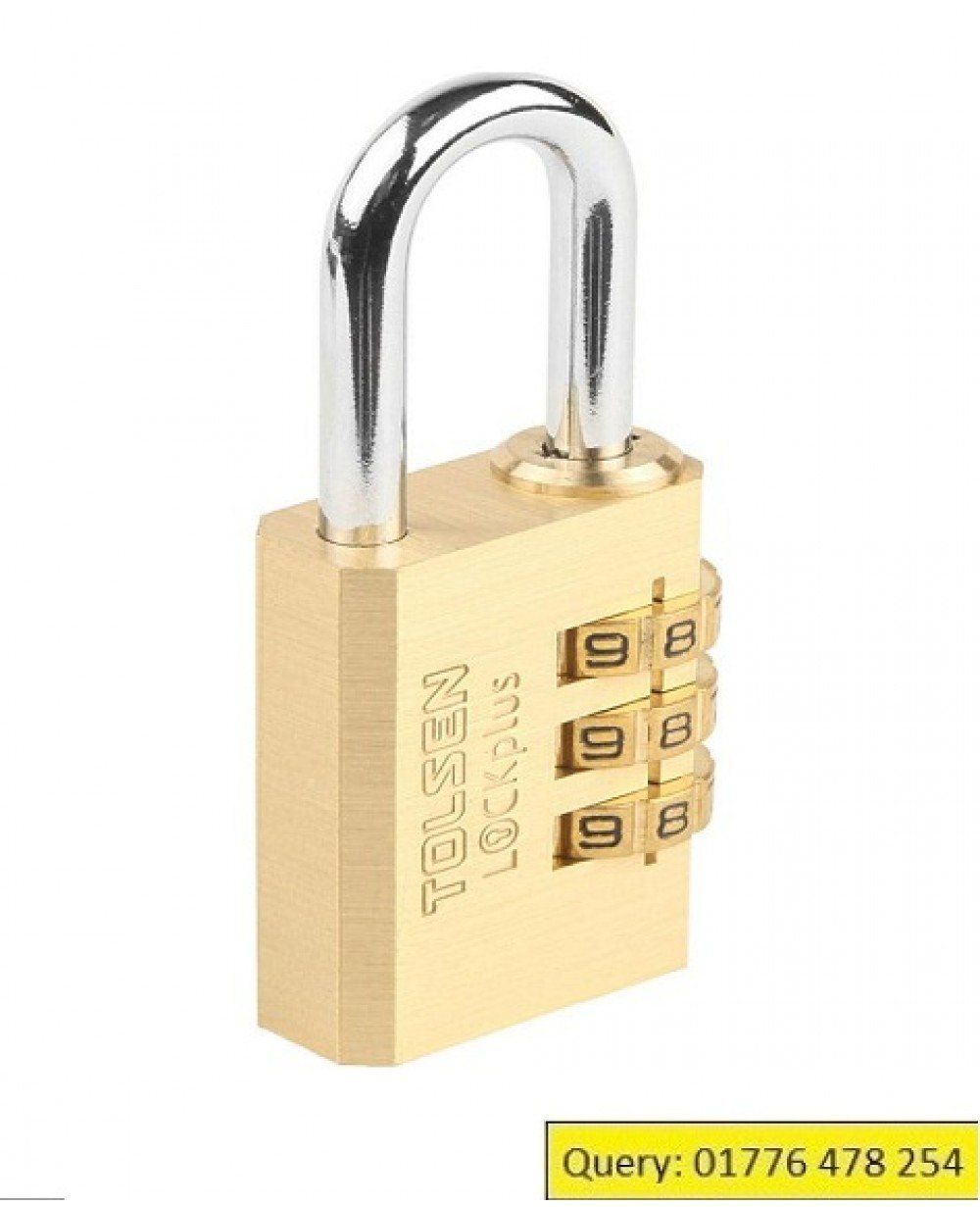 Tolsen Industrial Combination Brass Padlock 30mm