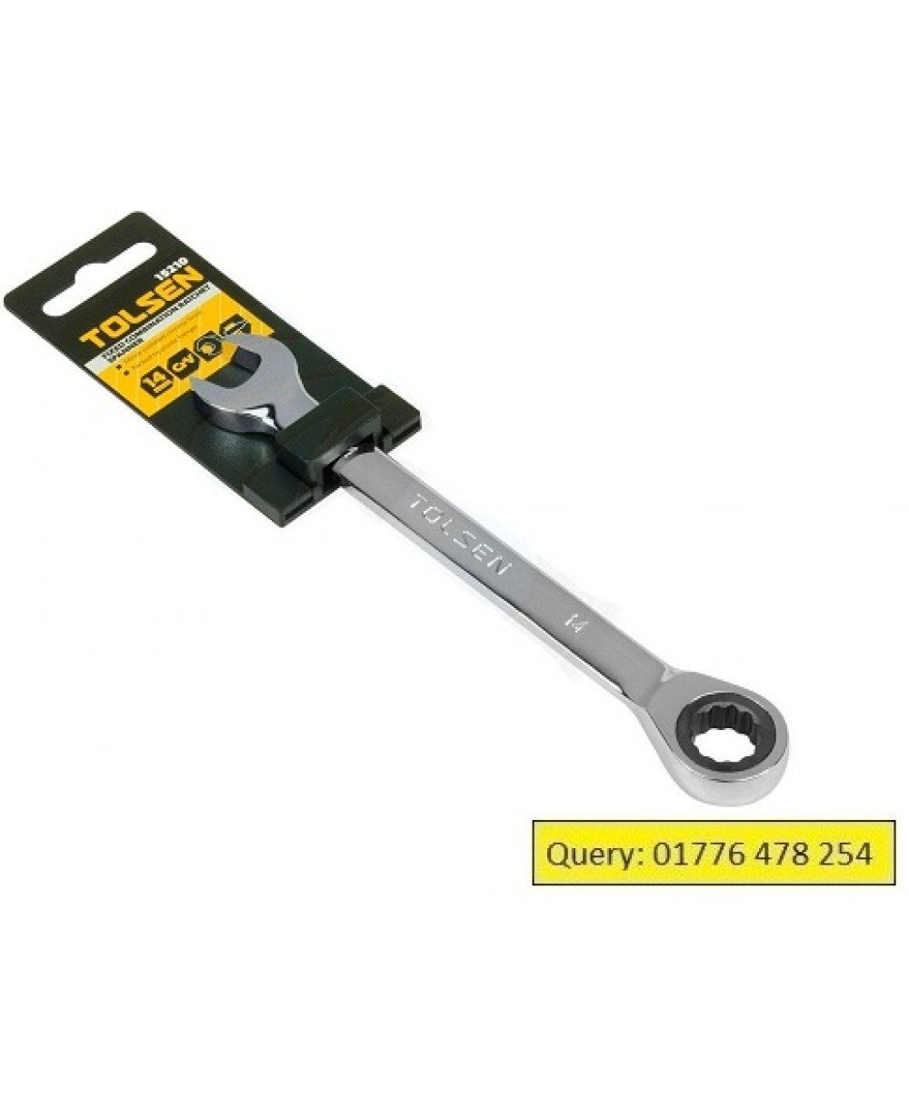 Tolsen Ratchet Gear Spanner Fixed Head Combination Wrench 22mm