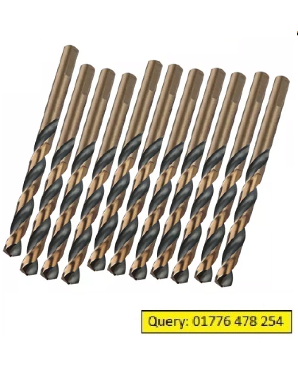 TOLSEN 3.2mm Black & Gold HSS Drill Bit for Metal 10pcs