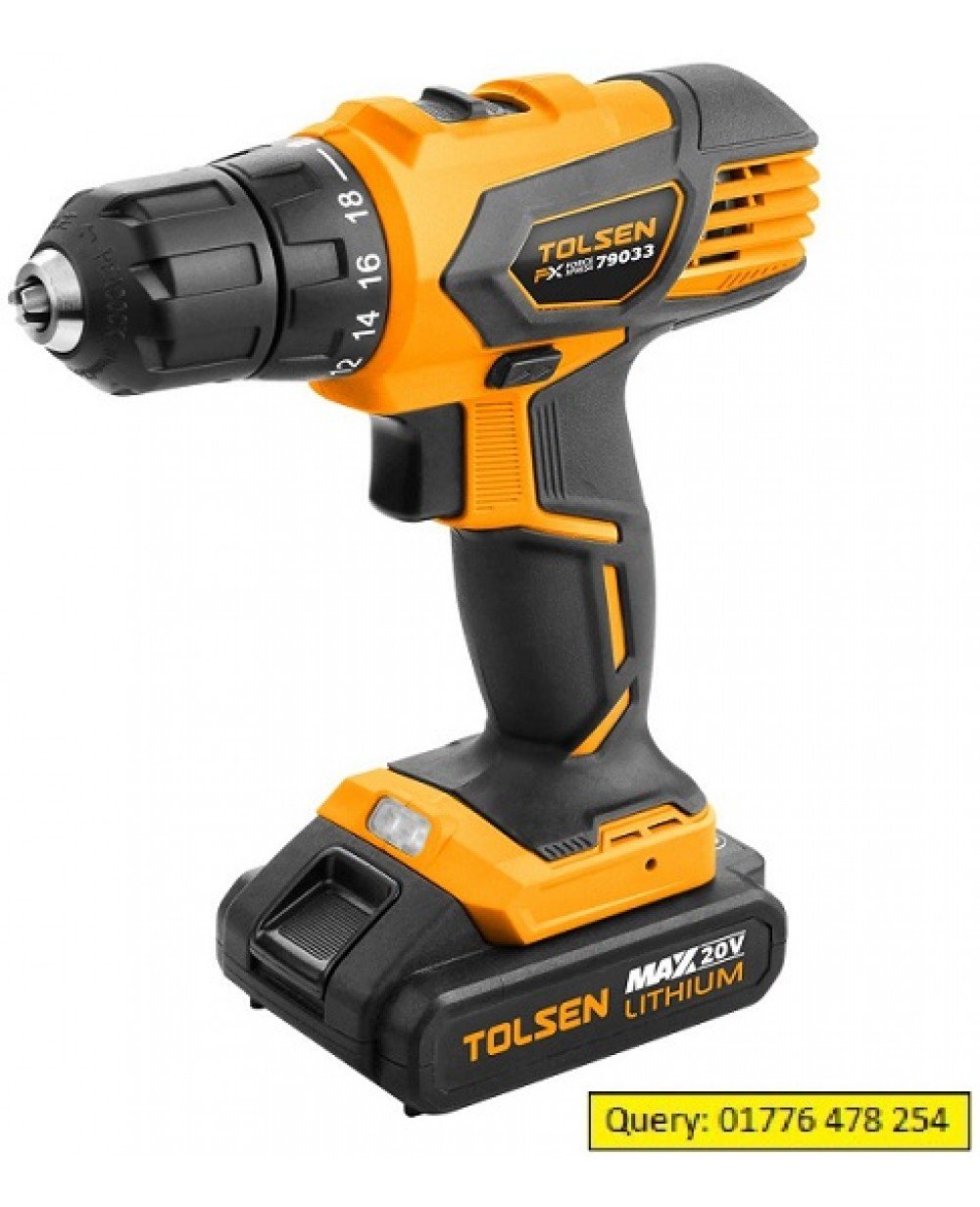 TOLSEN Battery Operated Cordless Drill