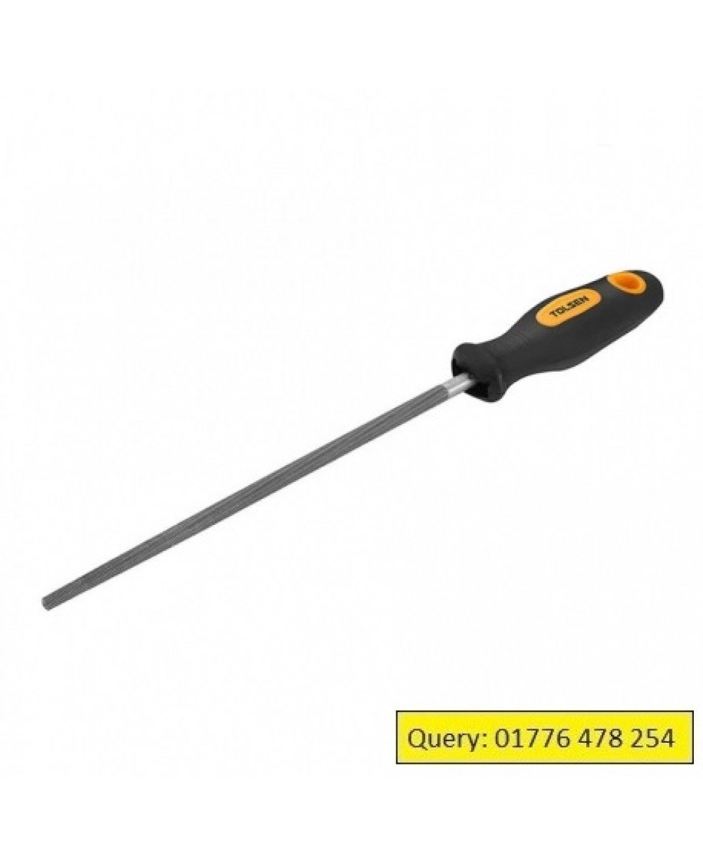 Steel File Round 8" TPR Handle For Metal Work 32009 Tolsen
