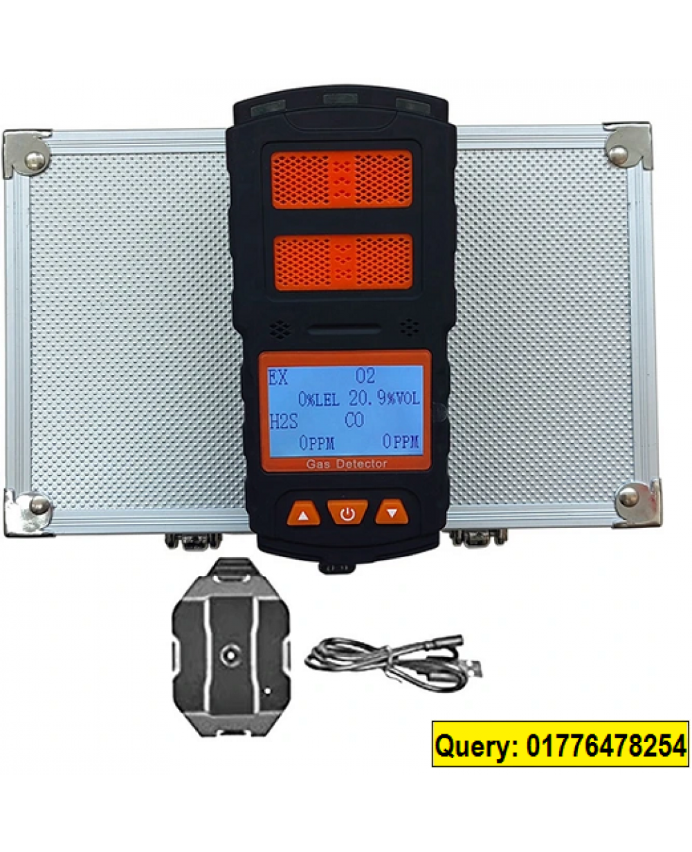 4 in 1 Air Monitor, Rechargeable Air Quality Tester, LCD Display